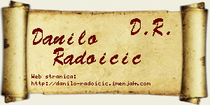 Danilo Radoičić vizit kartica